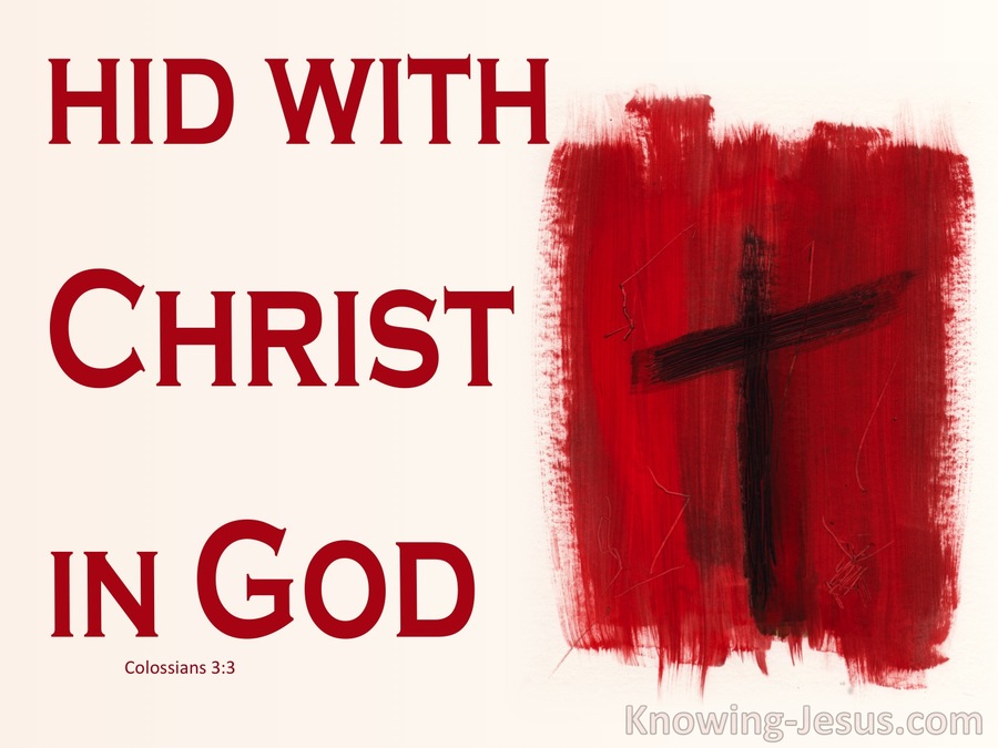 Colossians 3:3 Hid with Christ in God (white)